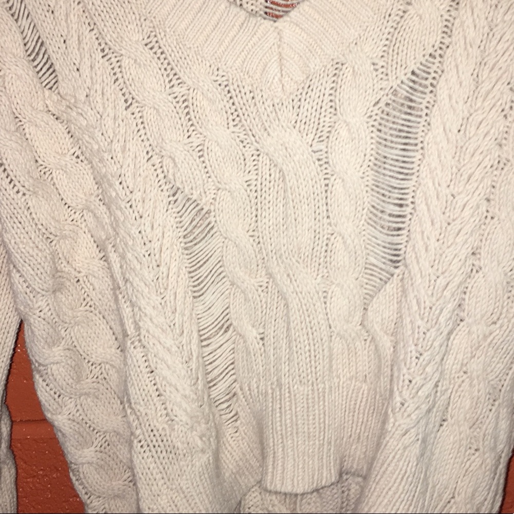 Express Light pink ribbed sweater. - Picture 2 of 2
